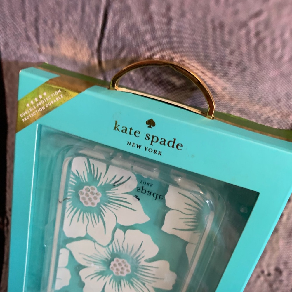5/$20 Kate Spade Samsung Galaxy S8+ Cover Case Hollyhock Floral Clear White Gems - Picture 3 of 10